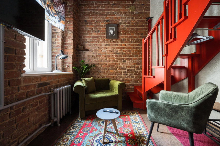 Квартира- студия Цой с дизайнерским ремонтом BookingSpb Музыкальная Шкатулка