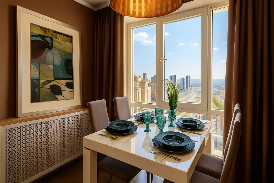 Квартира Уютная с видом возле Аквапарка и центра Казани от сети Rushouse (РусХаус)