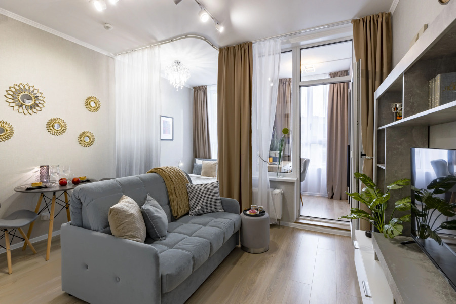 Квартира Уютная дизайнерская студия рядом с Экспофорумом Спб