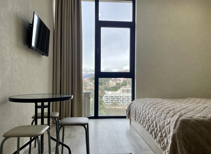 Апартаменты у Дендрария в ЖК Метрополь на самом высоком этаже, где есть бассейн