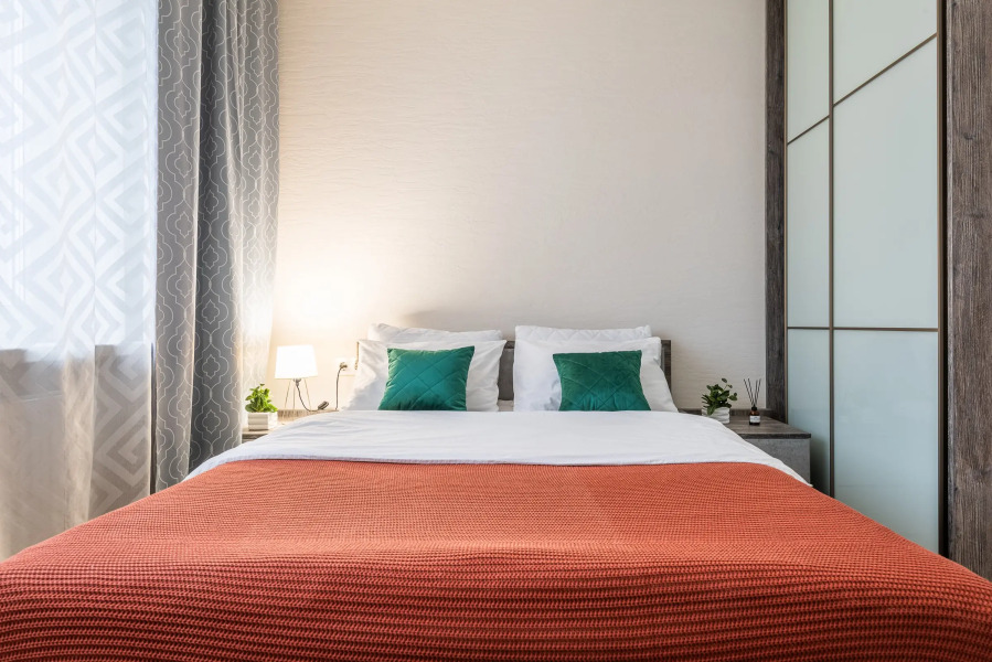 Квартира на сутки Центр Новый дом Кондиционер Wi-Fi Кухня объединена с жилой зоной Отдельная спальня