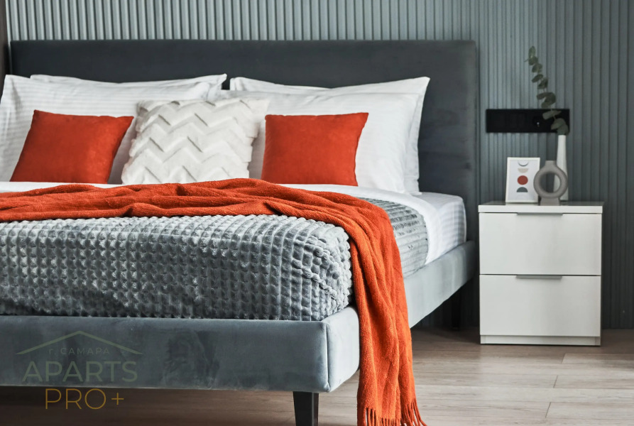 Квартира Aparts Pro Стильная видовая студия у Волги в ЖК Галактика на 12 этаже