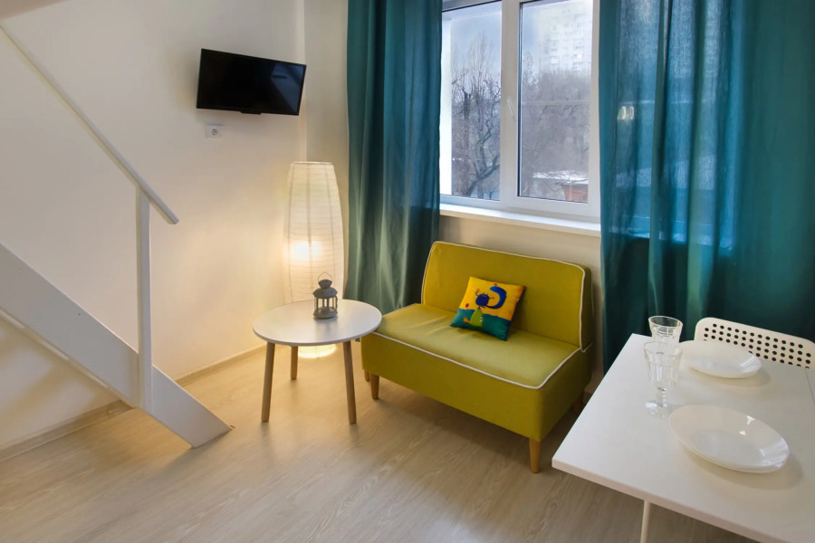 Квартира Домиго Двухуровневая Cтудия Pядом с Набережной