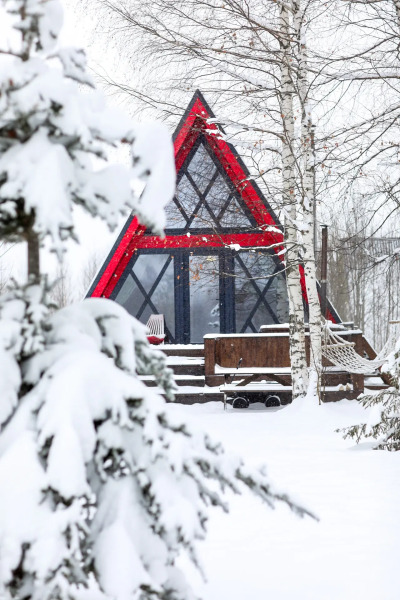 Глэмпинг А у реки