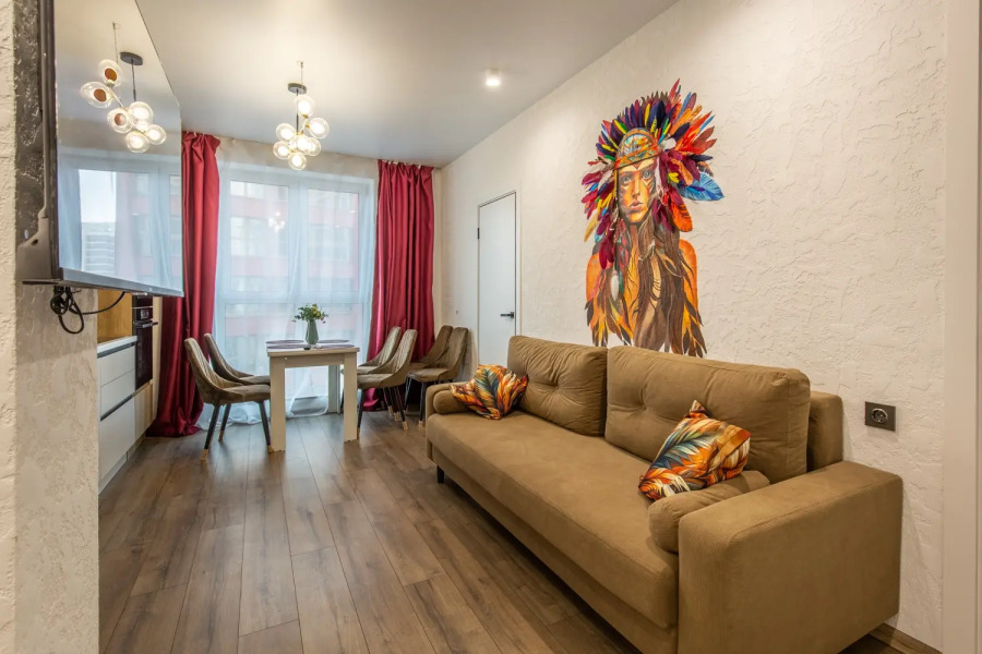 Квартира Стильная до 9 человек в современном ЖК