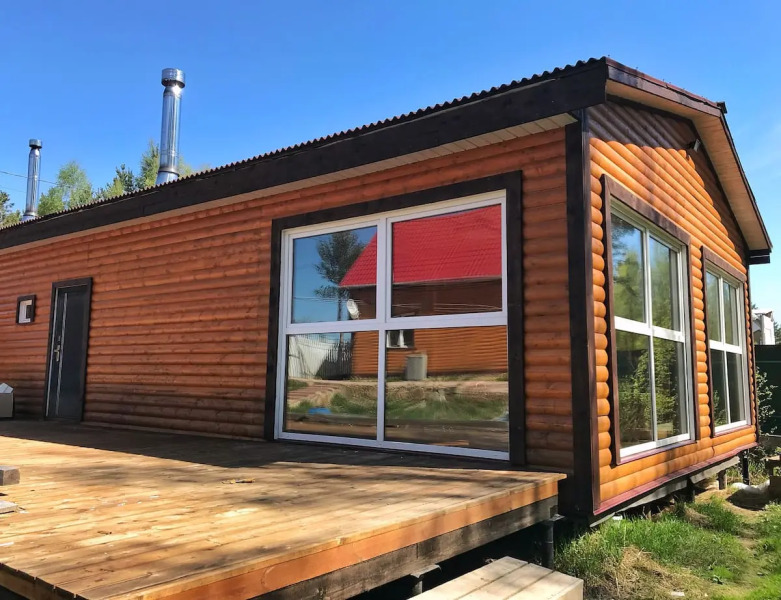 Дом с баней и камином