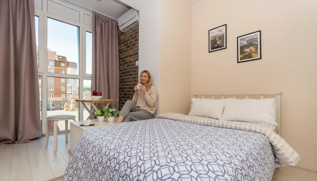 Апартаменты Мини студия с Панорамным Окном и парковкой